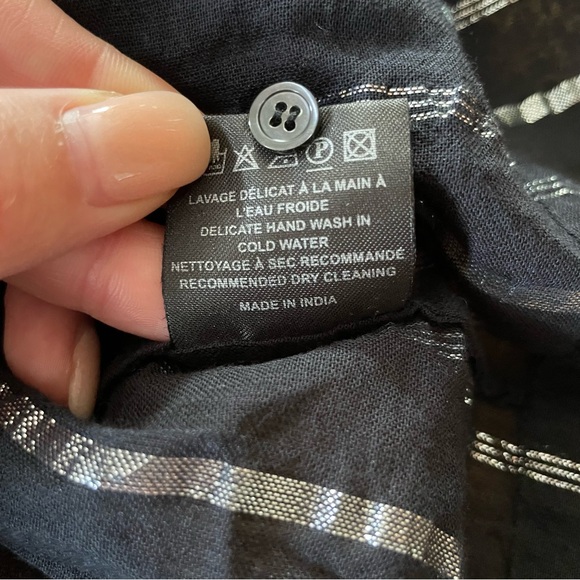 EUC Isabel Marant Sara Flowy Blouse Top Striped Metallic - Picture 6 of 9